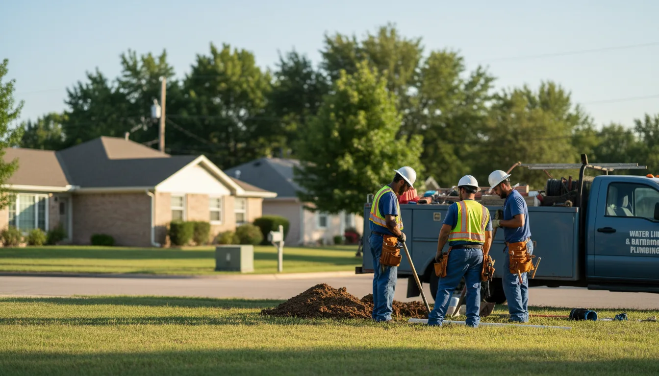 Residential water line and bathroom plumbing service in Stoystown, PA